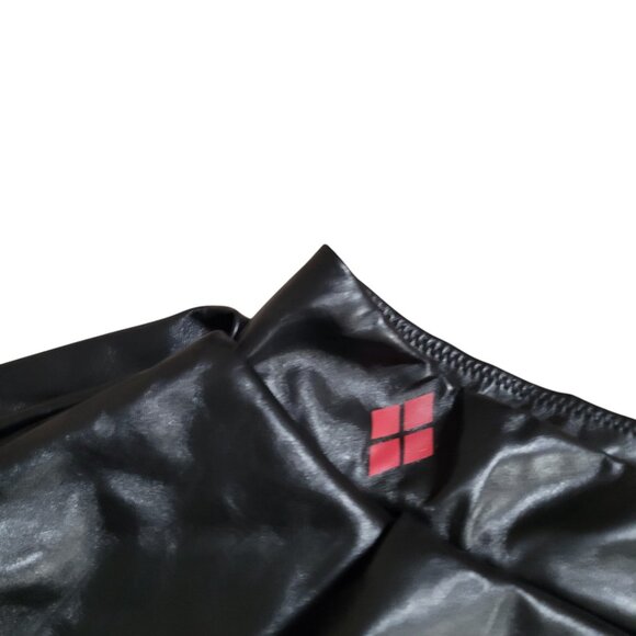 Harley Quinn Size L/XL Skirt Black Faux Leather Tutu Costume - Picture 5 of 13